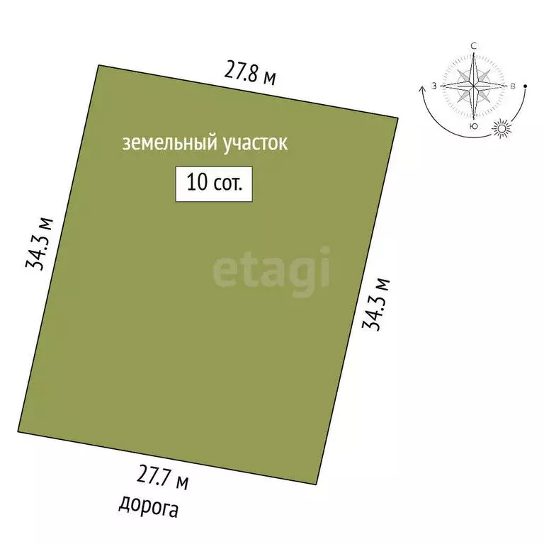 Участок в село Мирное, Николаевская улица (10 м) - Фото 0