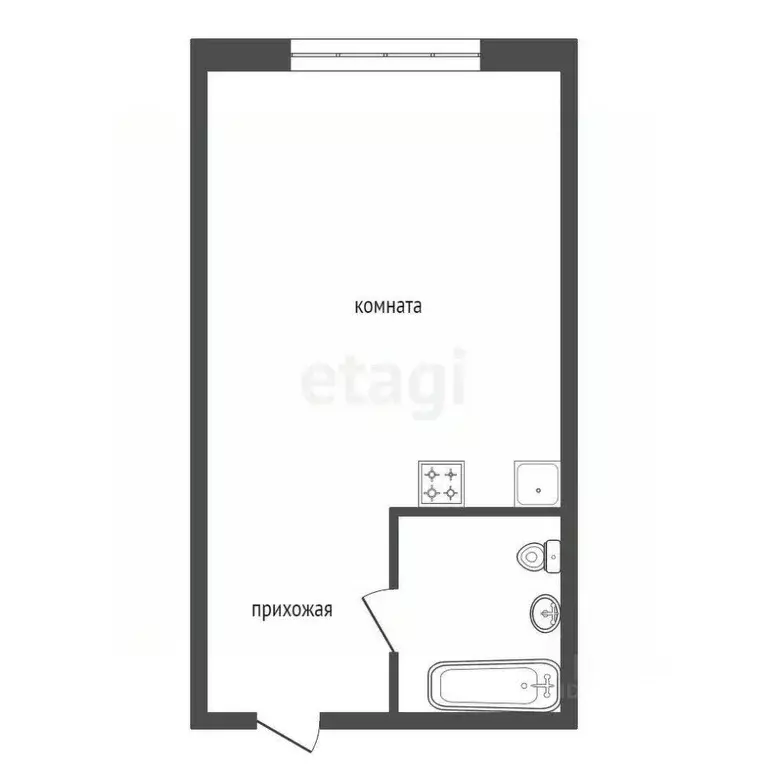 Студия Красноярский край, Красноярск Зеленая Роща мкр, ул. ... - Фото 1