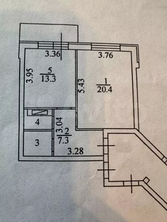 1-к. квартира, 46 м, 8/8 эт. - Фото 0