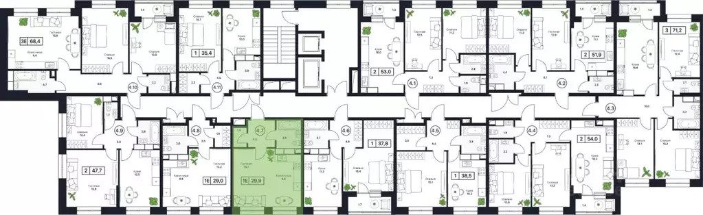 Студия Московская область, Пушкино Пушкино Град жилой комплекс, к2 ... - Фото 2
