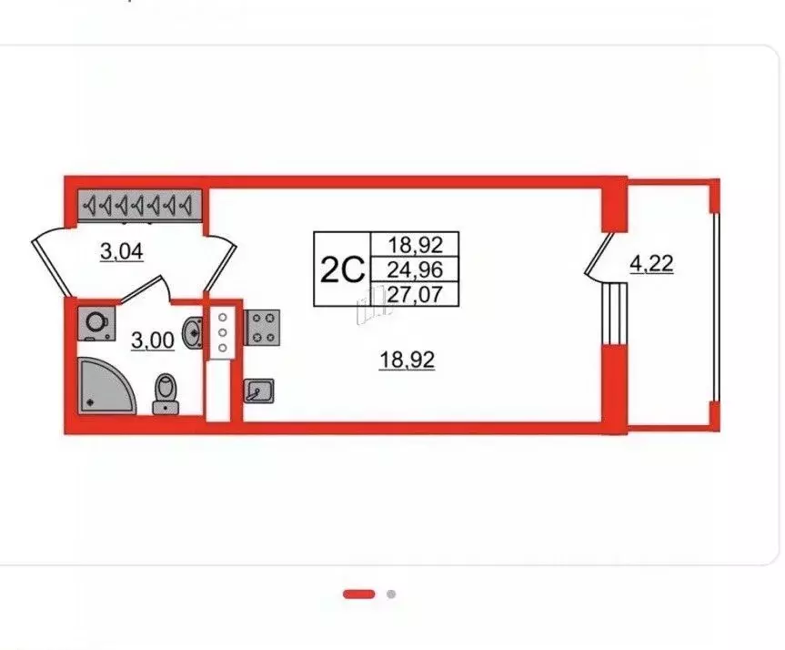 Студия Ленинградская область, Всеволожский район, Свердловское ... - Фото 1
