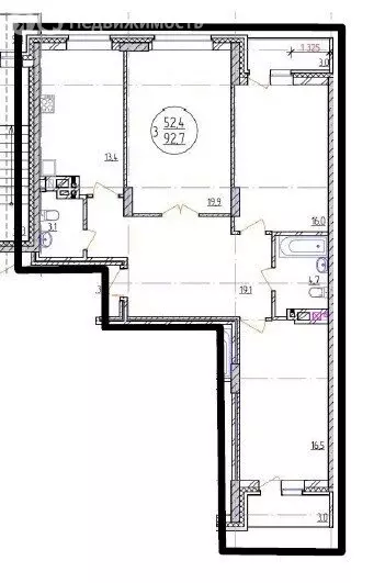 3-комнатная квартира: Новосибирск, улица Дуси Ковальчук, 244 (98.7 м) - Фото 1