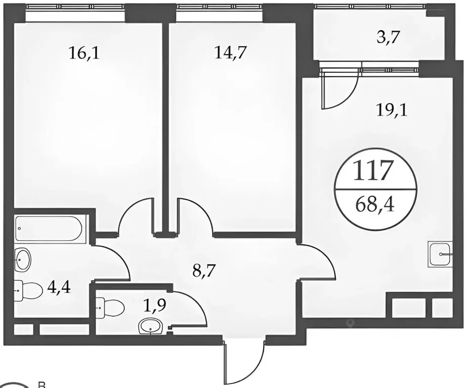 2-к кв. Москва Ленинградский просп., 35С2 (70.0 м) - Фото 2