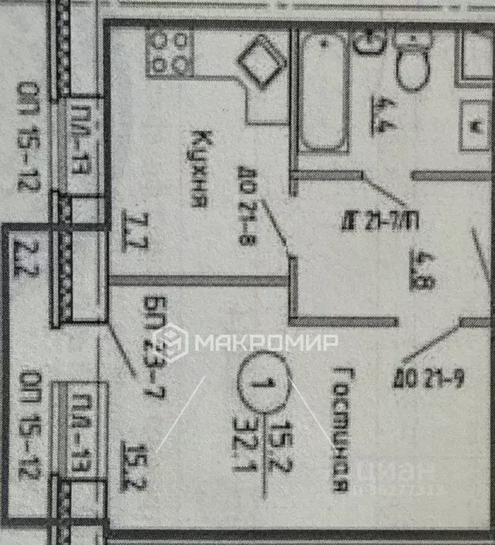 1-к кв. Кировская область, Киров ул. Ленина, 188к3 (34.0 м) - Фото 2