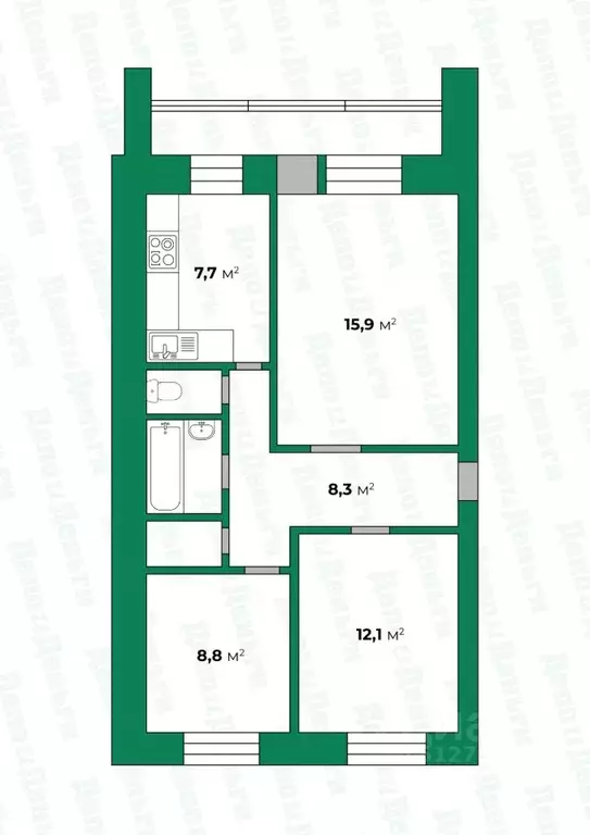 3-к кв. Кировская область, Киров Спортивная ул., 8 (58.3 м) - Фото 0