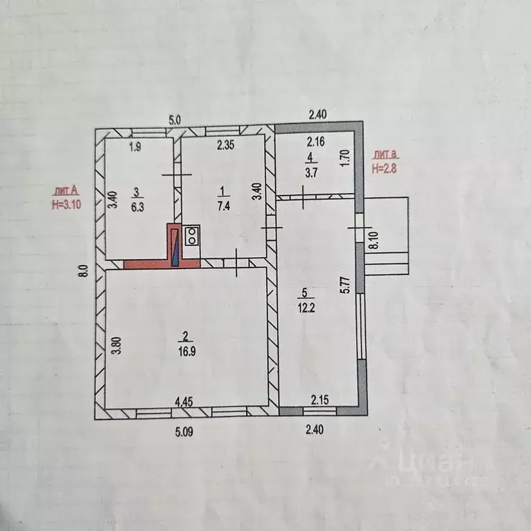 Дом в Краснодарский край, Абинск ул. Гречко (31 м) - Фото 0