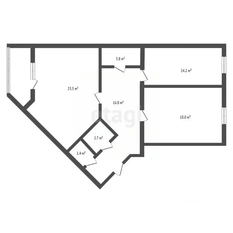 2-к кв. Амурская область, Благовещенск Игнатьевское ш., 17 (82.3 м) - Фото 2