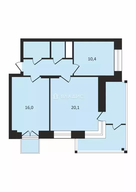 2-к кв. Московская область, Королев Пионерская ул., 13к1 (62.1 м) - Фото 2
