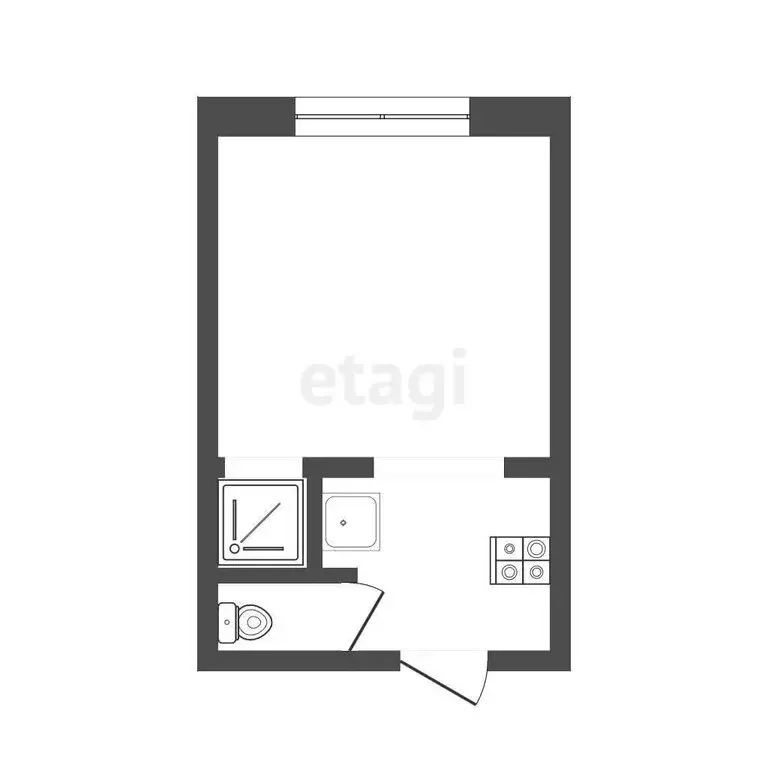 1-комнатная квартира: Тюмень, улица 50 лет ВЛКСМ, 91А (12.9 м) - Фото 1