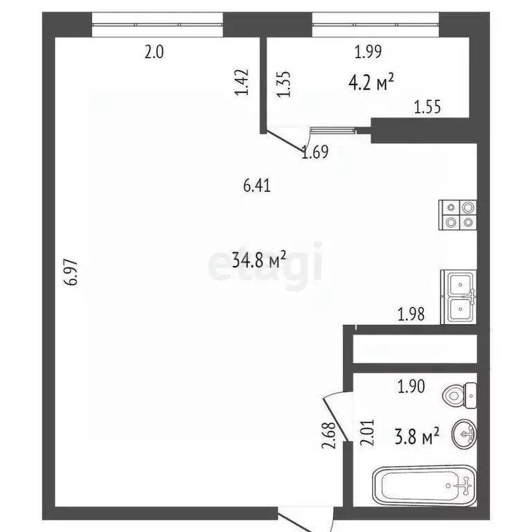 студия московская область, балашиха просп. ленина, 32а (38.6 м) - Фото 1