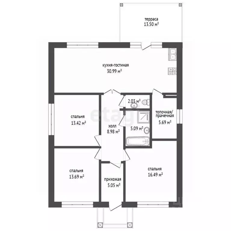 Дом в Ростовская область, Аксайский район, Ольгинская ст-ца ... - Фото 2