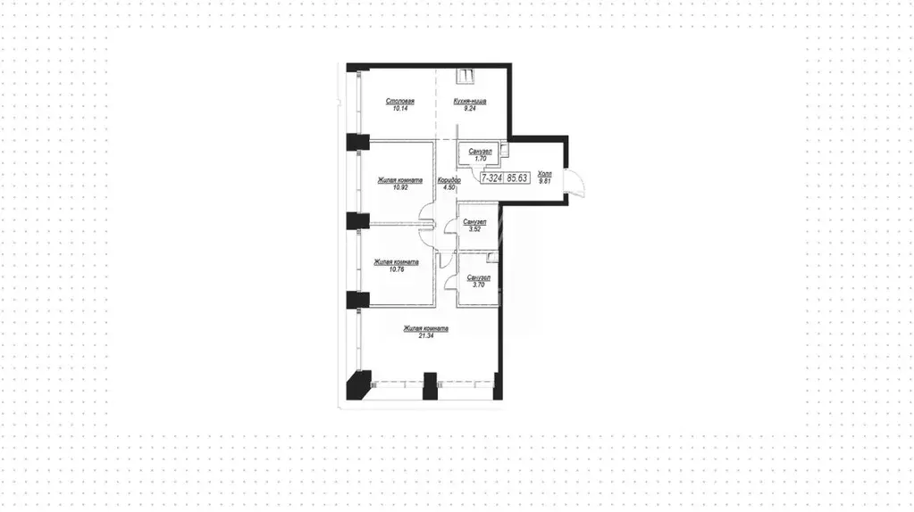 4-к кв. Москва ул. 4-я Марьиной рощи, 12К3 (85.4 м) - Фото 1