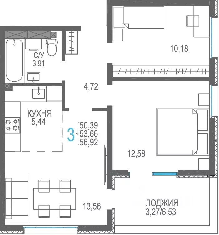 3-к кв. Крым, Сакский район, Лесновское с/пос, с. Прибрежное Розовое ... - Фото 1
