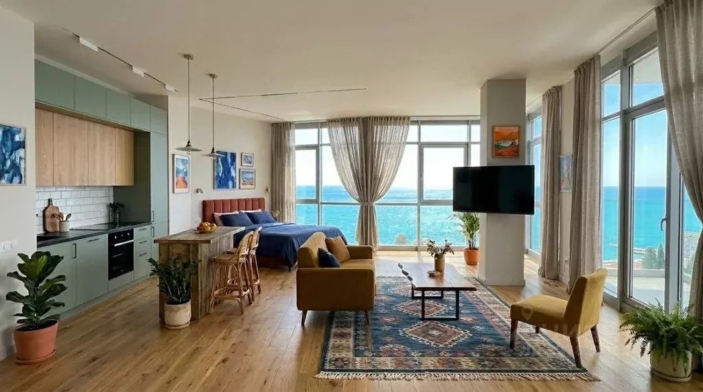 Студия Краснодарский край, Сочи Адлер жилрайон, Центральный мкр,  ... - Фото 1