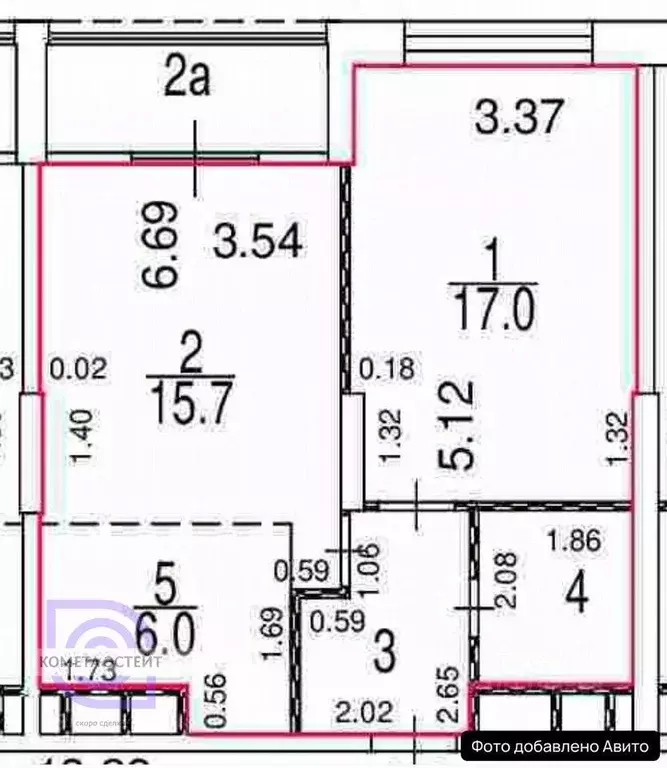 2-к кв. Москва Клинская ул., 2Ак7 (47.2 м) - Фото 1