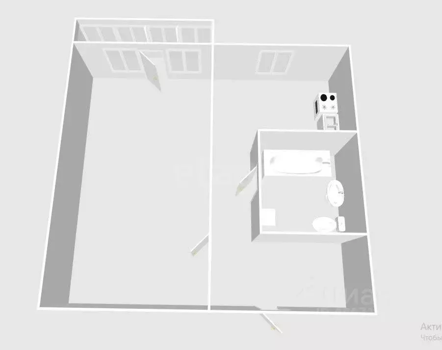 1-к кв. Сахалинская область, Южно-Сахалинск просп. Мира, 151 (30.0 м) - Фото 2