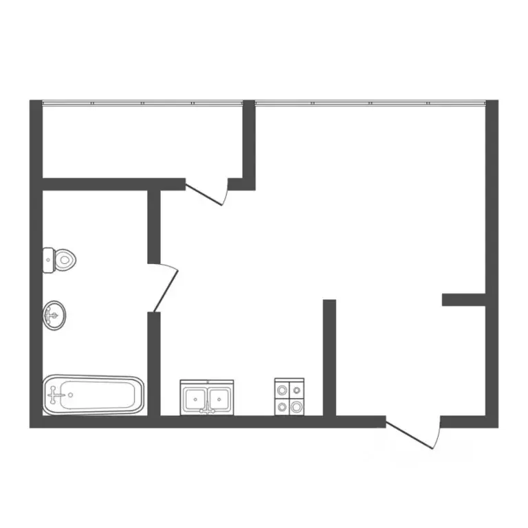 Студия Тюменская область, Тюменский район, д. Патрушева ул. Петра ... - Фото 1