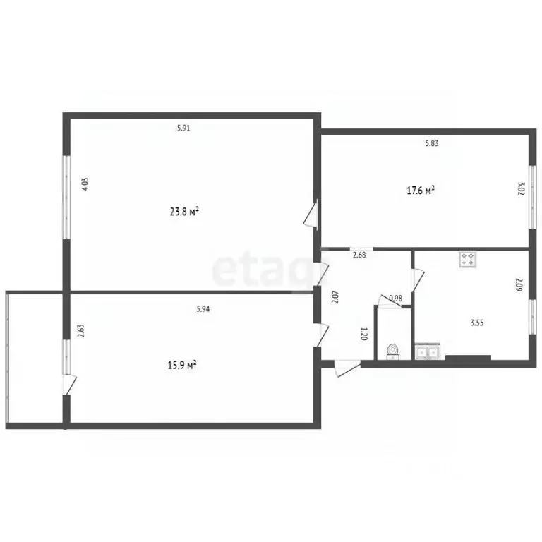 3-к кв. Санкт-Петербург Лесной просп., 59к5-6Е (69.7 м) - Фото 2