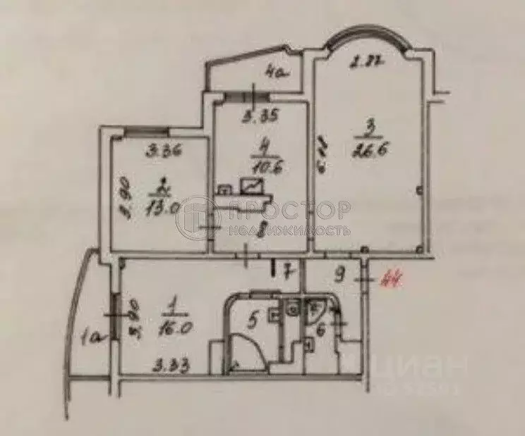 3-к кв. Москва Фестивальная ул., 17К1 (85.3 м) - Фото 2