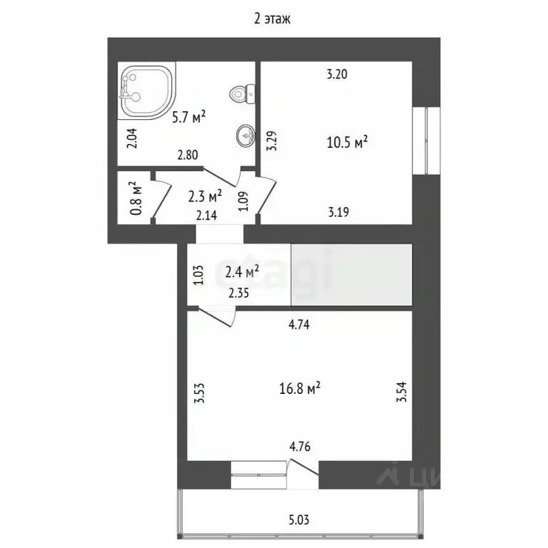 3-к кв. Алтайский край, Барнаул Краевая ул., 259 (84.0 м) - Фото 2