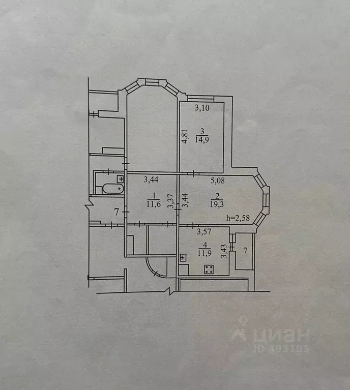 2-к кв. Владимирская область, Радужный 3-й кв-л, 10 (64.0 м) - Фото 1