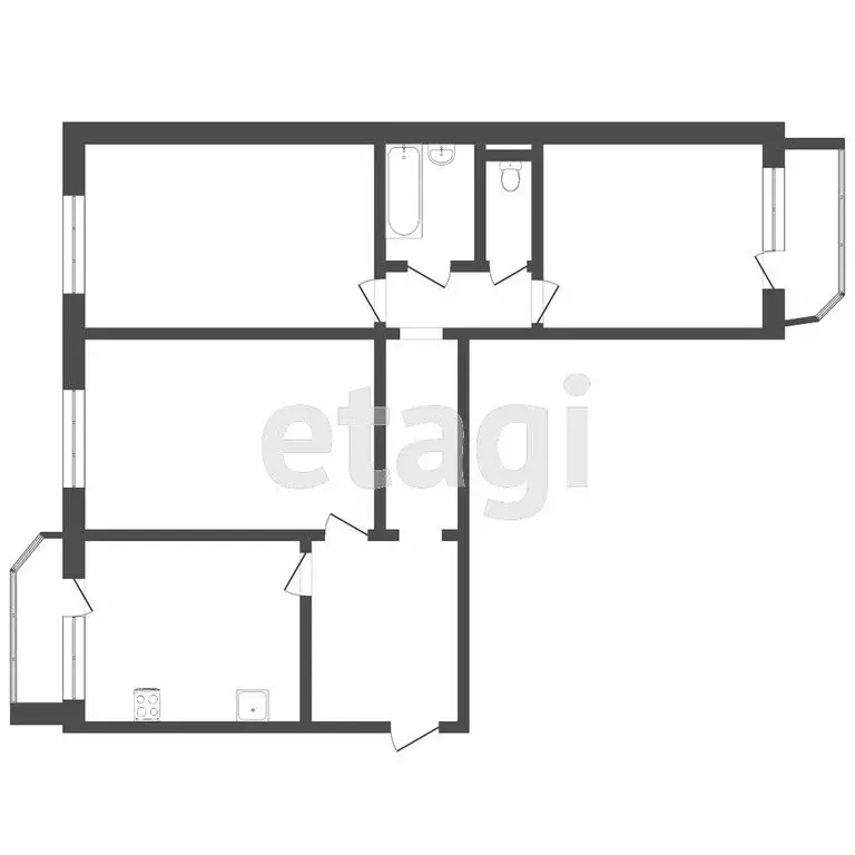 3-комнатная квартира: Тюмень, Широтная улица, 192к2 (90 м) - Фото 0