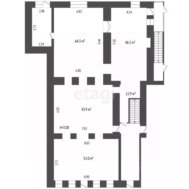 Торговая площадь в Вологодская область, Вологда ул. Ленина, 4 (250 м) - Фото 2