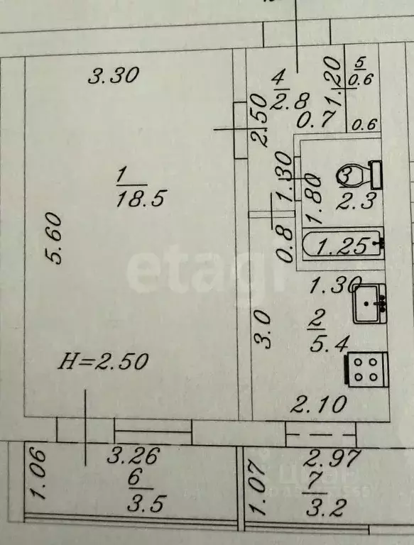 1-к кв. Краснодарский край, Анапа ул. Ленина, 131 (36.0 м) - Фото 1