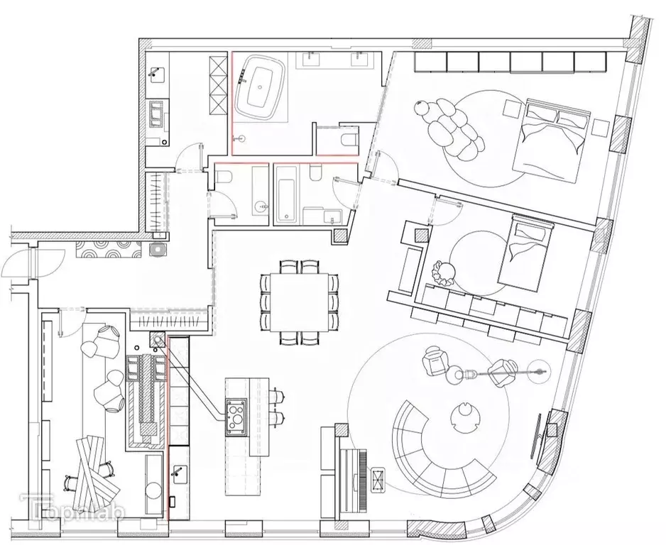 4-к кв. Санкт-Петербург Парадная ул., 3к2 (205.0 м) - Фото 2