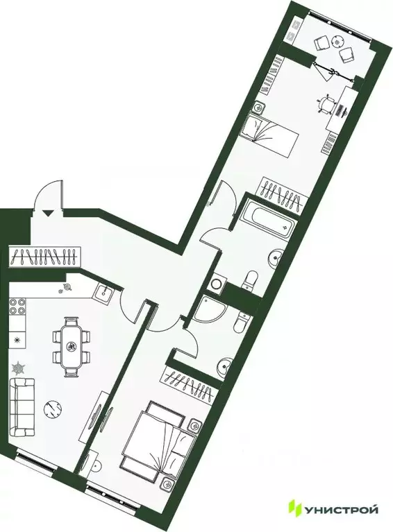 2-к кв. свердловская область, екатеринбург ул. цвиллинга, 7щ (69.66 м) - Фото 0