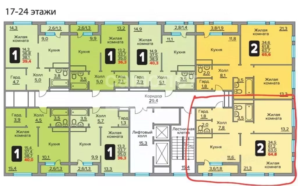 2-к кв. Москва Дмитровское ш., 73Б (65.0 м) - Фото 2