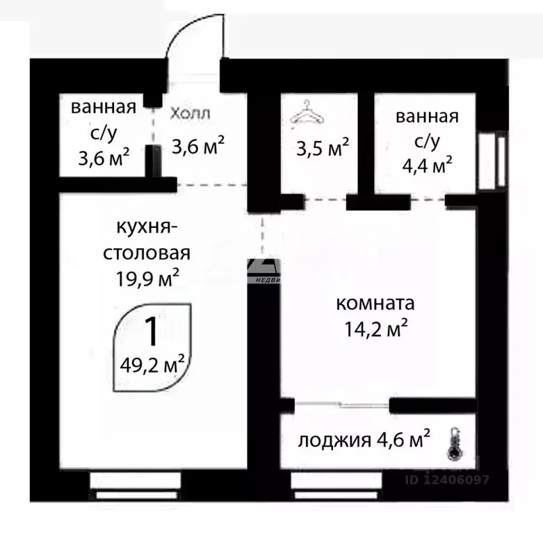 1-к кв. Челябинская область, Сосновский муниципальный округ, пос. ... - Фото 2