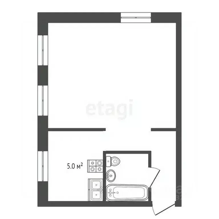 1-к кв. Владимирская область, Муром ул. Кирова, 28 (31.1 м) - Фото 1