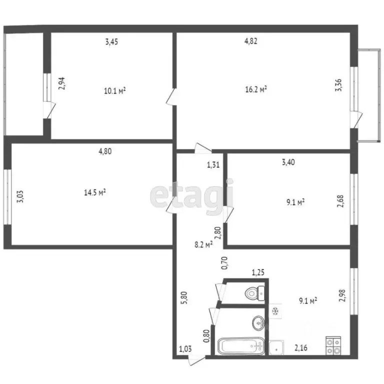 4-к кв. Удмуртия, Ижевск ул. 40 лет Победы, 82 (67.5 м) - Фото 0