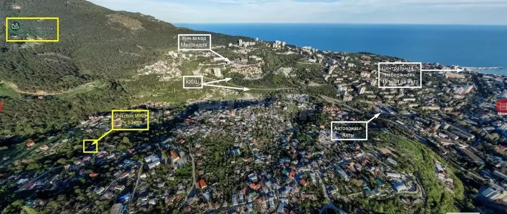 Участок в Крым, Ялта Васильевка мкр,  (10.0 сот.) - Фото 1