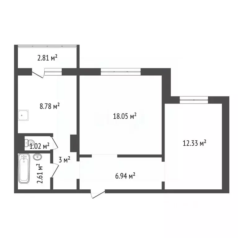 2-к кв. Красноярский край, Красноярск ул. Елены Стасовой, 48Е (52.8 м) - Фото 2
