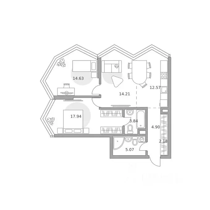 3-к кв. Москва ул. Народного Ополчения, 34С4 (75.34 м) - Фото 1