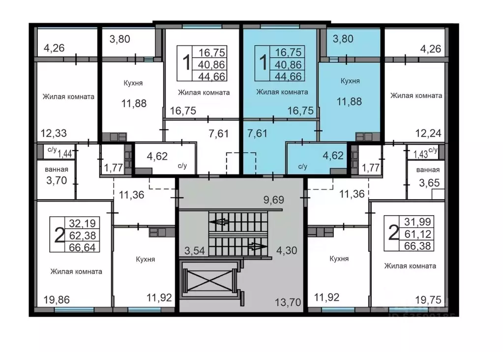 1-к кв. Калужская область, Калуга ул. Минская, 2 (44.66 м) - Фото 1