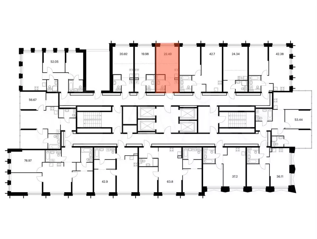 Квартира-студия, 22,5 м, 17/32 эт. - Фото 1