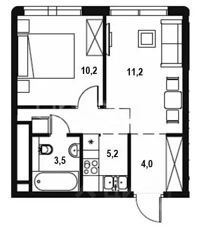 1-к кв. Москва Ильменский проезд, 12 (36.1 м) - Фото 2