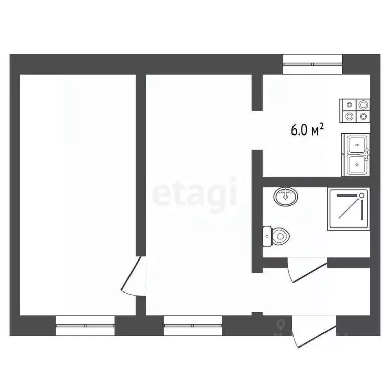 2-к кв. Ставропольский край, Ессентуки ул. Фридриха Энгельса (32.0 м) - Фото 2