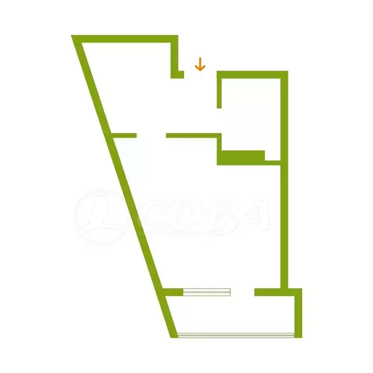 Квартира-студия: Тюмень, улица Новосёлов, 113 (29.3 м) - Фото 1