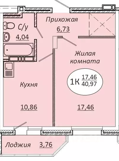 1-к кв. Новосибирская область, Новосибирск 2-я Воинская ул., 51 (41.0 ... - Фото 0