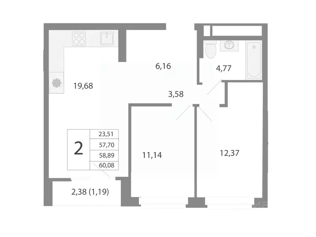 3-к кв. Свердловская область, Екатеринбург просп. Космонавтов, 91Г ... - Фото 1