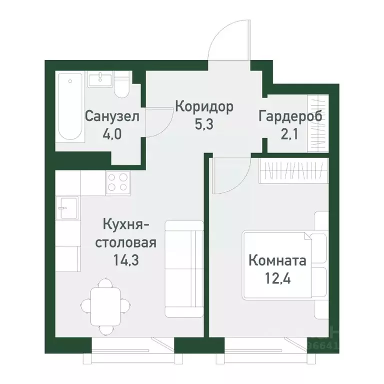 1-к кв. Челябинская область, Челябинский городской округ, пос. ... - Фото 0
