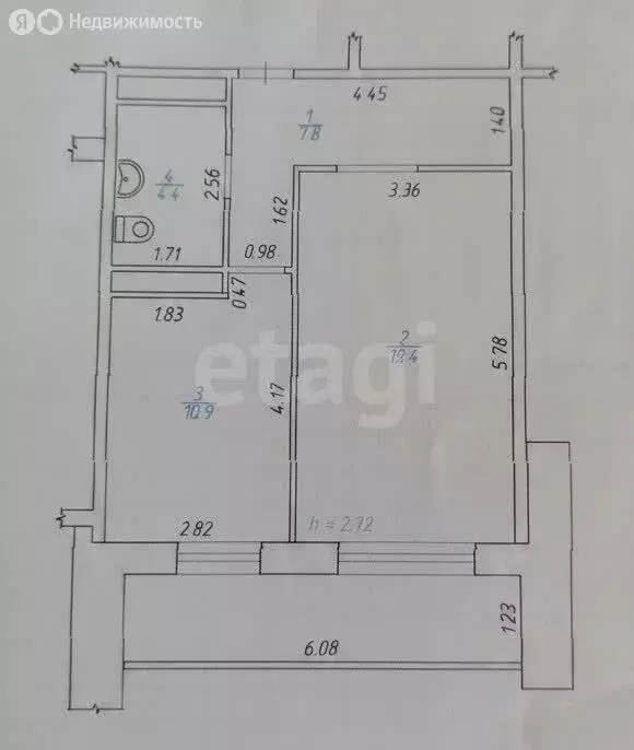 1-комнатная квартира: Ижевск, улица Софьи Ковалевской, 13 (42.5 м) - Фото 1