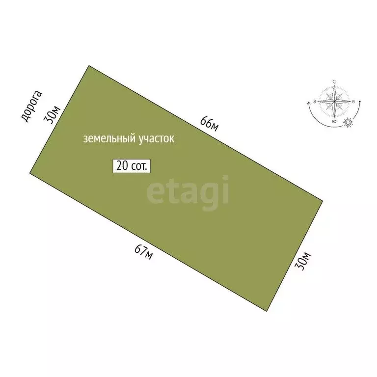 Участок в село Петелино, Трактовая улица (20 м) - Фото 1