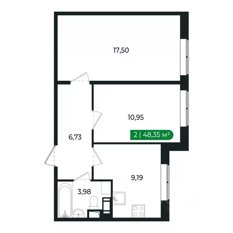 2-к кв. Ленинградская область, Сертолово Всеволожский район, ... - Фото 2