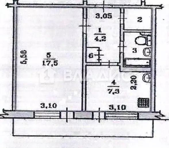 1-к кв. Владимирская область, Камешково Школьная ул., 5 (33.8 м) - Фото 2