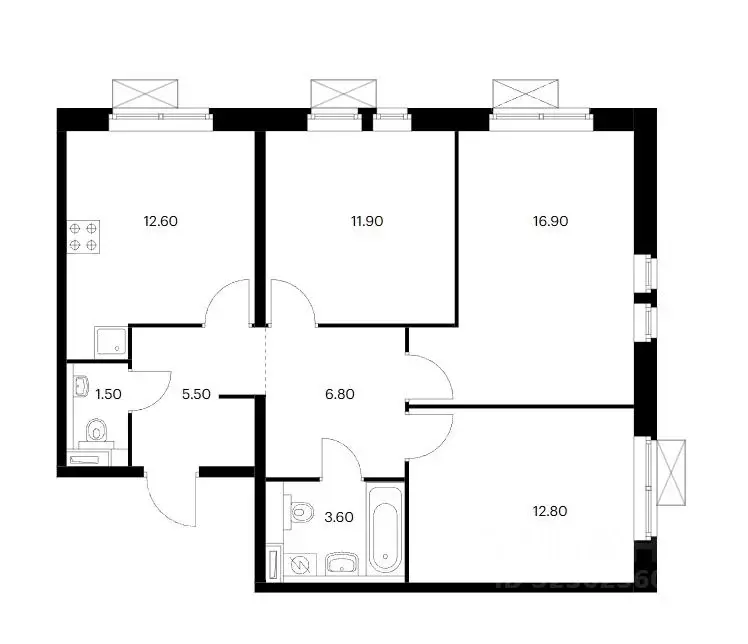 3-к кв. Москва Ильменский проезд, 17к2 (71.7 м) - Фото 1